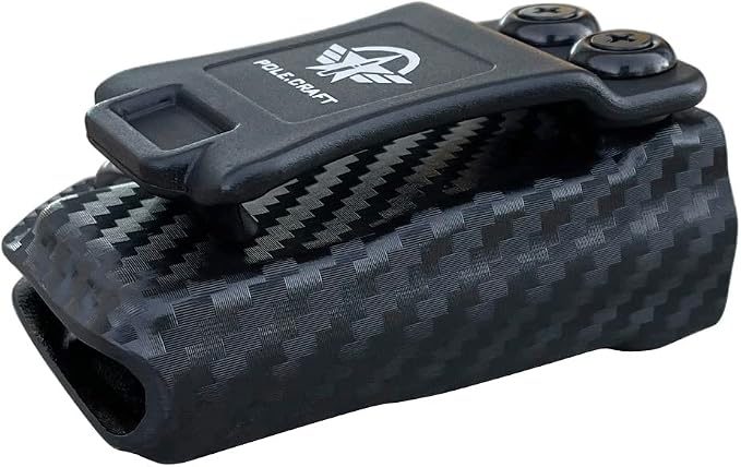 POLE.CRAFT IWB/OWB Magazine Holster Kydex - Mag Carrier Fits: 9mm .40 Double Stack / 9mm .40 Single Stack - P365 1911 Glock 19 19X 17 26 27 28 43 22 23 25 26 27 31 32 33 34 35 37 38 Glock43X .. Mag