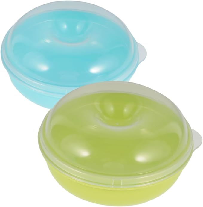 MAGICLULU 2pcs Doughnut Box for Kitchen Countertop Airtight Bread Containers for Storage