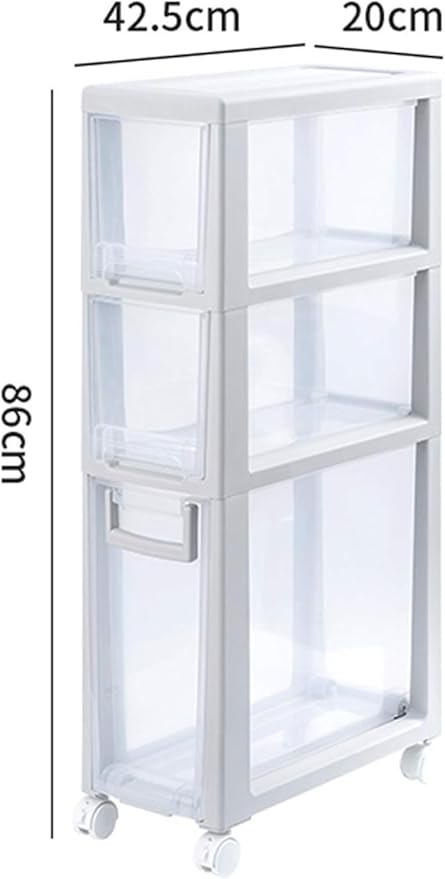 Storage Bins Sleeve Drawer Storage Cabinet 20cm Wide Bathroom Bathroom Refrigerator Sofa Bed Kitchen Bed Slot Rack(3 layers)