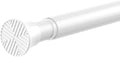 Adjustable Spring Curtain Rod 30-76 inch, Tension Curtain Rod No Drilling, Tension rods for Window Doorway Kitchen Curtain, White