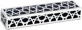 Handicrafts Home Decorative Storage Box with Lid, Black and White Moroccan Zellij Pattern Remote Holder, Slim Coffee Table Box, Geometric Lattice Box for Shelf & Desk Decor, Zellij 10 x 2.5 x 1.5