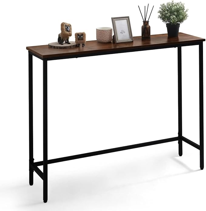 CAPHAUS 41” Classic Console Table for Entryway, Modern Sofa Tableau for Living Room, Industrial Console Mesa, Snack Entrance Accent Behind Couch Plant Table for Hallway, Rustic Oak