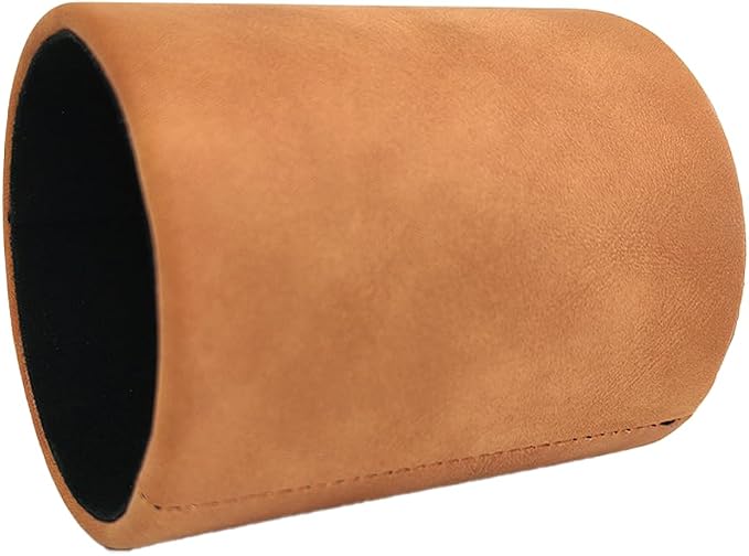 Leather Pen Holder, Light Brown Pencil Holder, Desktop Elegant Pen Holder for Desk, Stationery Organizer for School Office Home Dorm
