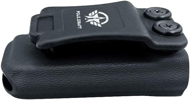 POLE.CRAFT IWB/OWB Magazine Holster Kydex - Mag Carrier Fits: 9mm .40 Double Stack / 9mm .40 Single Stack - P365 1911 Glock 19 19X 17 26 27 28 43 22 23 25 26 27 31 32 33 34 35 37 38 Glock43X .. Mag