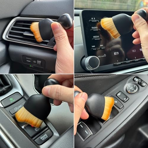Car Air Vent Cleaning Brush for Sonata SEL 2024 Soft Bristle Interior Duster Tool Auto Dashboard Detail Accessories Dust Removal