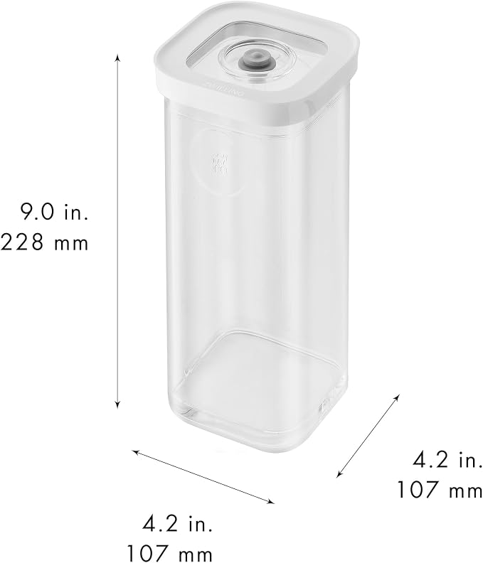 ZWILLING Fresh & Save CUBE Storage Organizer, 3S - 1.25-qt, Pantry Organizers and Storage, Plastic, BPA-Free Airtight Dry Food Storage Container for Storing Brown Sugar, A 2-pound Bag of Rice and more