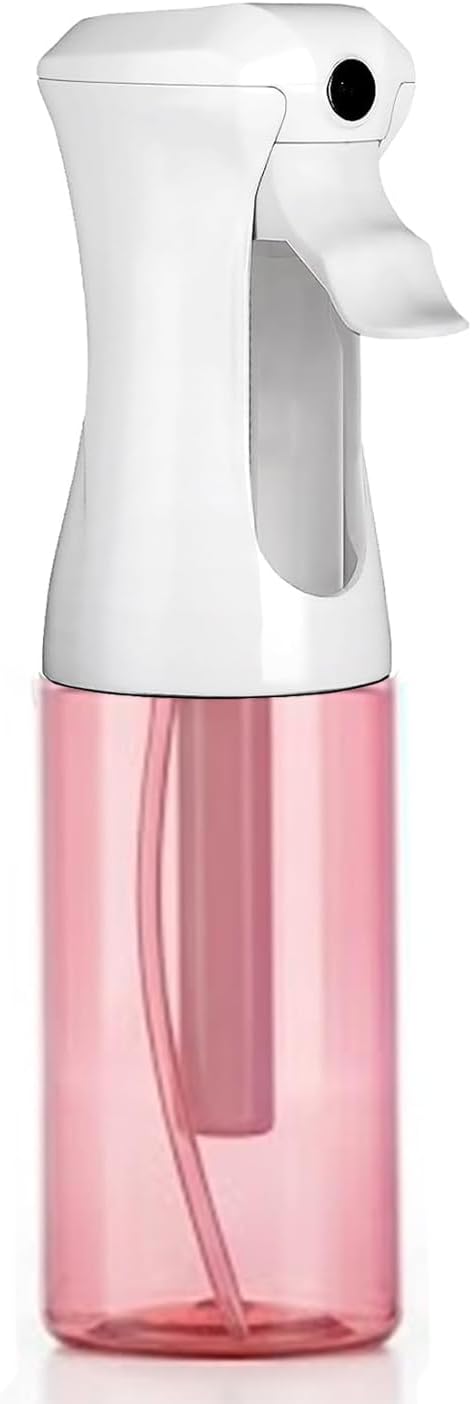 VIGOR PATH Continuous Mist Pink Spray Bottle 200ml Fine Mist for Hair | Ultra Fine Atomizer Leak Proof Ergonomic Construction 360 Refillable