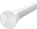1Pcs Tension Curtain Rod 31 To 63 Inch White Shower Curtain Rod No Drilling Adjustable Spring Loaded Curtain Rods 7/8"Diameter Shower Rods For Bathroom Windows Bedroom Closet Doorway Door