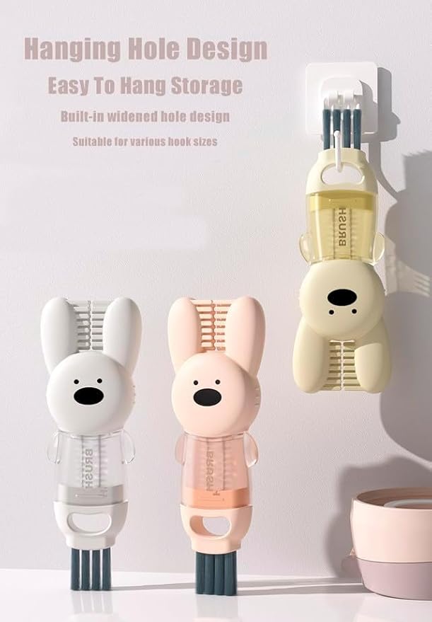 3 in 1 Cup Lid Gap Cleaning Brush Set, Multifunctional Insulation Bottle Cleaning Tools, Mutipurpose Tiny Silicone Cup Holder Cleaner, Home Kitchen Cleaning Tools