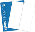 Full Sheet Labels - 8.5 x 11 - Pack of 250 Sheets - Inkjet/Laser Printers - Vertical Back Slit for Easy Peeling - Online Labels