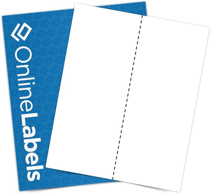 Removable Full Sheet Labels - 8.5 x 11-500 Sheets - Inkjet/Laser Printers - Vertical Back Slit for Easy Peeling - Online Labels