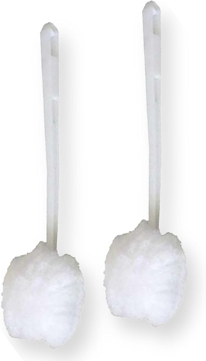 Amazon Brand | Ring King Toilet Bowl Mop for Deep Clean |Pack of 2 Long Plastic Handled Swab – 13 Inches Soft Toilet Brush for Dead Corner | Silk Scrubber for Toilet Bowl, Washbasin, Bathtub & Tiles