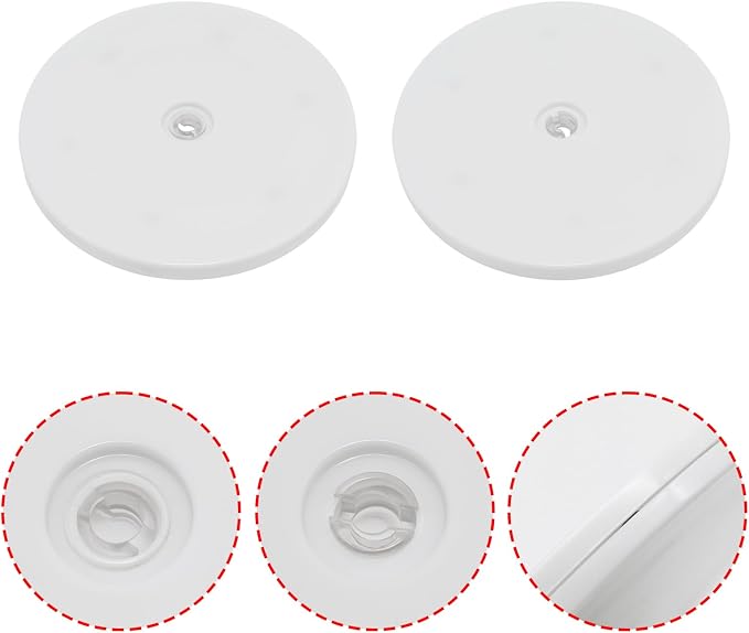 2 Pcs White 6 inch Acrylic Lazy Susan Rotating Turntable Organizer Bearings - Round Swivel Plate for Spice Rack, Table, Cake, Kitchen Pantry