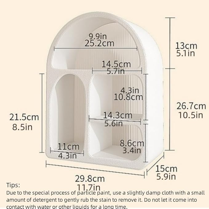 Coffee Station Organizer for Countertop Multi-Grid Storage Cabinet Simple Jewelry Rack Cup Organizer Arched Entrance Display Multi Scenario Use(1)