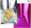 100PCS Customized Mylar Heat Seal Bags,Open Top Clear Packaging Bag with Tear Notch, Single-Side Printing for Logo/Text/QR Code (Rose, 7 * 10CM/2.8"*3.9"-100PCS-One Color Print)