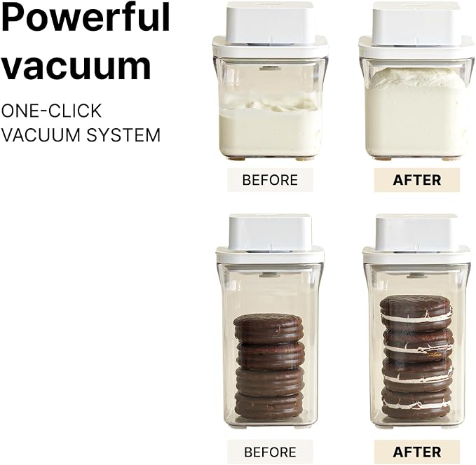 VAKUEN Vacuum Sealer for vakuen containers, Automatic vacuum sealing operation, Ideal for keeping food fresh from meat to veggies, Keep food fresh up to 5 times longer than non-vacuum storage