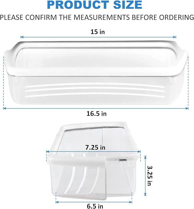 UPGRADED W10321304 Refrigerator Door Shelf Bin, Compatible with Whirlpool Refrigerator Replaces WPW10321304 PS11752778 AP6019471 2179574 2179575