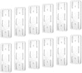12Pcs Adhesive Punch Free Socket Holder, Desktop Socket Fixer Wall Mounted Power Stirp Holder for Kitchen Home Office Cable Management - Space-Saving and Easy to Install