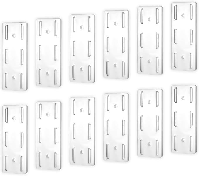 12Pcs Adhesive Punch Free Socket Holder, Desktop Socket Fixer Wall Mounted Power Stirp Holder for Kitchen Home Office Cable Management - Space-Saving and Easy to Install