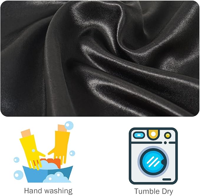 2 PCS Dust Cover Storage Bags Dust Bags for Handbags Large, Silk Drawstring Purse Storage Bag for Handbags Purses, Shoe Boots, Travel Organizer (Black + White, 19.6 * 15.7 in)