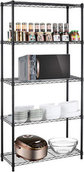 Meet perfect 5-Tier Heavy Duty Wire Shelving Unit, 72" H x 36" W x 14" D Metal Storage Rack with Leveling Feet, NSF Certified Steel Organizer for Garage, Kitchen, Pantry, 1250 lbs Capacity