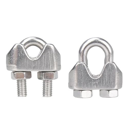 YAMASO 20PCS 5/32 Inches M4 Stainless Steel Wire Rope Cable Clip Clamp