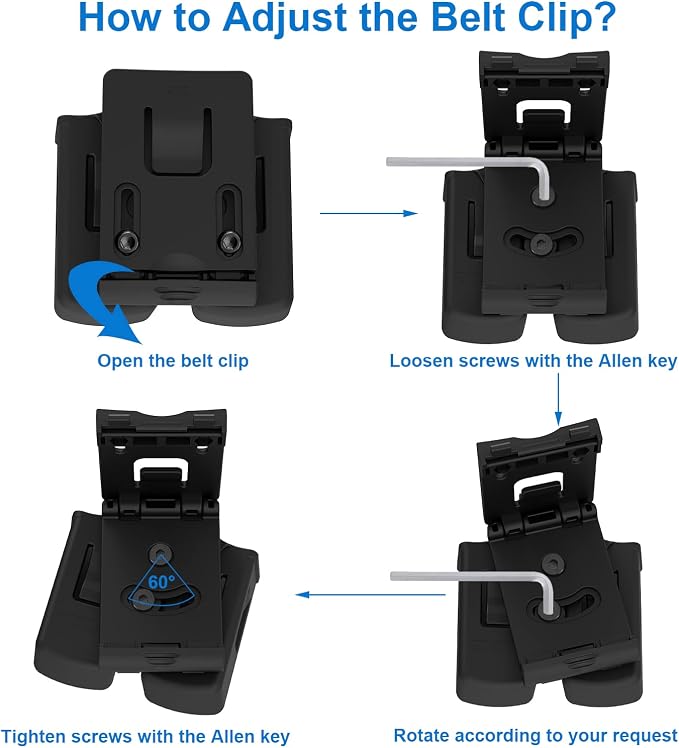 Universal Double Magazine Holder - Lightweight and Durable Double Magazine Pouch for 9mm/.40/.357/.380 Calibers, Adjustable Mag Pouch for Glock, Taurus, Beretta, Sig, H&k, Cz, S&w, Colt (Belt Clip)