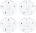 4 Pcs Clear 5 inch Acrylic Lazy Susan Rotating Turntable Organizer Bearings - Round Swivel Plate for Spice Rack, Table, Cake, Kitchen Pantry