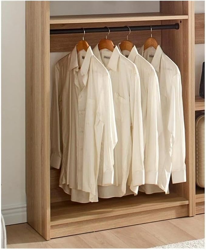Maykoosh Closet System Organizer - Customizable Walk-in Wardrobe Storage Oak/Model ABCD 4 Closet