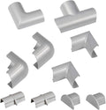 D-Line Medium Cable Raceway Accessory Pack, Join 1.18in x 0.59in Cord Cover Lengths, 10 Accessories Included, Hide Cords Around a Variety of Angles - Gray