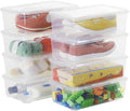 Stackable Plastic Storage Shoebox,Clear Bins (Transparent 8Pack) | BPA-Free, Nestable, Home and Office, Latching Lid, Multi-Purpose