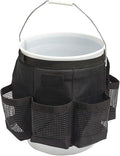 Karlak Fishing Bucket Organizer for 5 Gallon Bucket Ice Fishing Bucket Organizer Tackle Bag with Multi-Pockets for Car Washing, Fishing, Garden