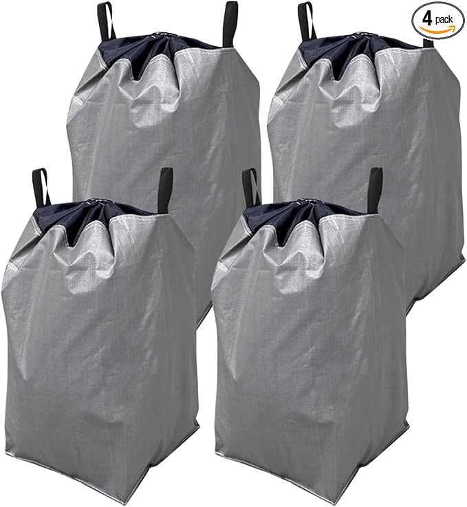 Moving Bags Heavy Duty Extra Large, 66 Gallon XL Waterproof Storage Bags with Handles, College Packing and Moving Supplies, Set of 4