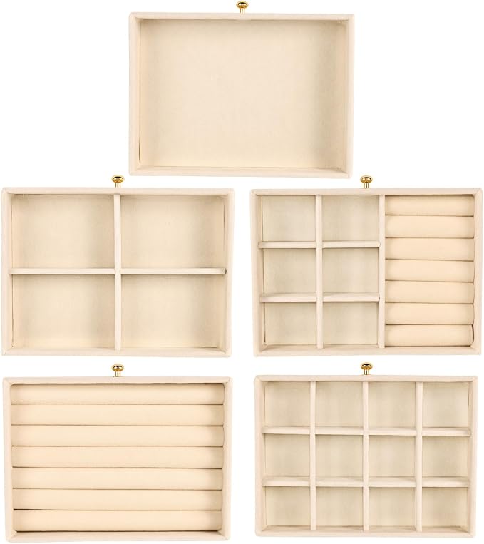 Greenfeather Jewelry Organizer and Storage with 7 Removable Drawers, Clear Acrylic Jewelry Box with 16 Necklace Hooks 48 Pairs of Earring Holes 5 Velvet-Lined Drawers for Rings Bracelets Necklaces