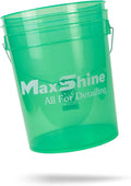 Maxshine 5 Gallon Universal Detailing Bucket (Green) – Car Wash Bucket for Scratch-Free Washing, Garage Storage & Detailing Tools – Holds Soap, Foam Cannon, Microfiber Towels & More