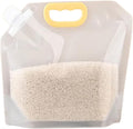 【15 Pack】Food Storage Bags Grain Moisture-proof Sealed Bags Stand Up Packaging Pouches Large Reusable Sealed Bag with Handle and Cap BPA Free,11.8"x10.6"