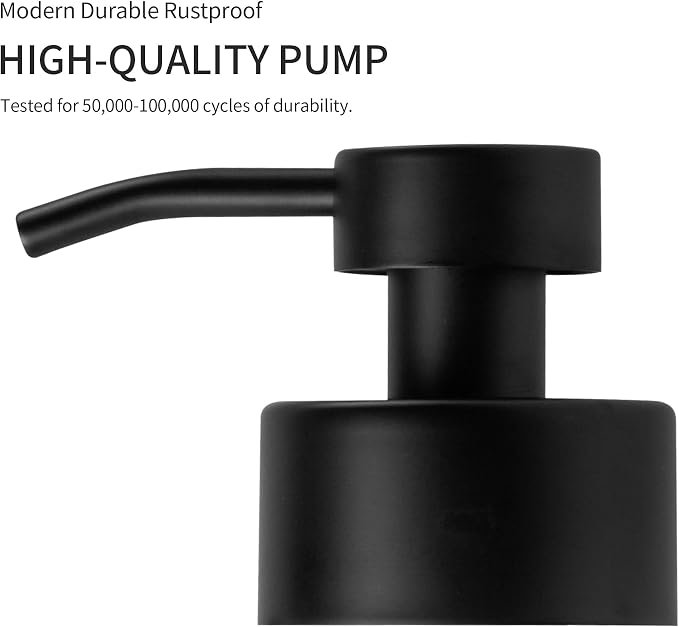 Glass Hand Soap Dispenser,12oz Navy Blue Liquid Bathroom Soap Dispenser with Stainless Steel Lotion Pump for Bathroom Kitchen (Blue)