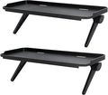2 Pieces TV Top Shelf Screen Monitor Top Storage Bracket Computer Screen Shelf Adjustable Bracke for Media Boxes Game Console Router Home Mount (Black, 11.8 x 4.9 Inch)