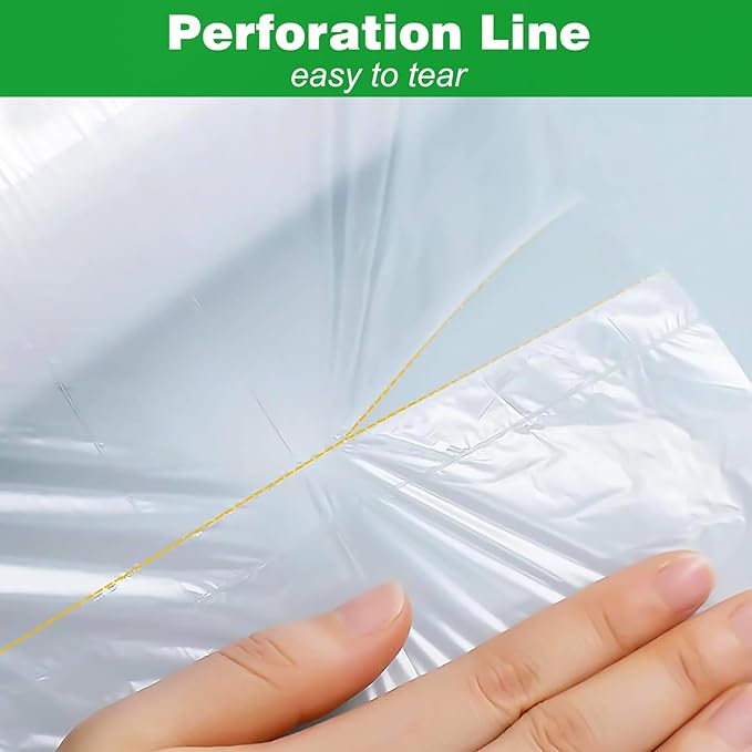 Food Bags, 14" X 20" Plastic Produce Bags Roll, Fresh-Keeping Clear Plastic Bags for Food, Fruit, Vegetable, Bread, Kitchen, freezer, Supermarket, 350 Produce Bags/Roll (1 Rolls)