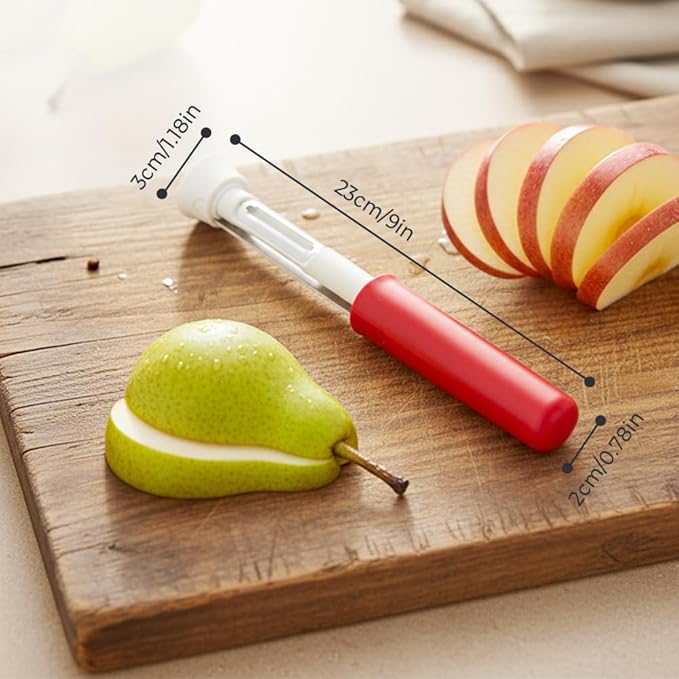 2 in 1 Apple Corer and Peeler Tool, 2026 Upgrade Stainless Steel Red Bell Pepper Seed Corer, Multi-Purpose Apple Corer for Home Kitchen, Vegetable Fruit Kitchen Gadget (1, Green)