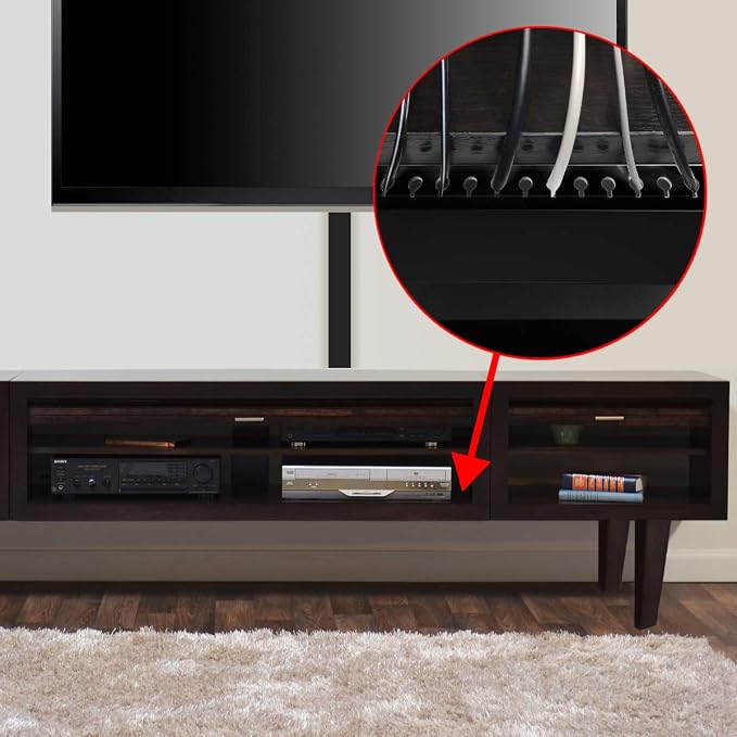 Cable Raceway Kit, Stageek Cable Management System Open Slot Wiring Raceway Duct with Cover, On-Wall Concealer Organizer for Cable Pass to Hide Wires Cords for TVs, Computers - 9x15.4inch, Black