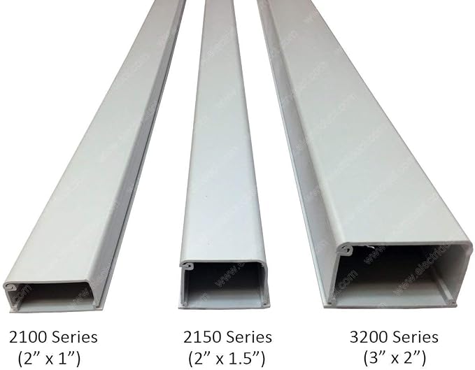 Electriduct 2150 Series Latching Cable Raceway - 2" x 1.5" Channel Size - 2 Sticks - 5 Feet Long (10 Feet Total) - Black