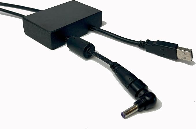 Cord Holder – Black Granite Cable Tidy, Double | Handmade honed black granite cord holder keeps charging cables tidy on your desk. Weighted, non-slip. Double slot.