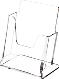 HeZone Acrylic Brochure Holder 6X8 Inches Clear Acrylic Flyer Holder Brochure Holder Sign Holder Pamphlet Holder Menu Holder Display Stand 1 Pack For Weddings Offices Exhibition Restaurants Hotel Etc…
