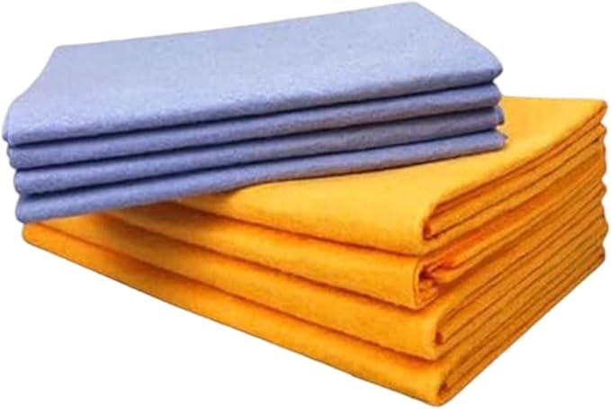 8PCS Shammy Cloth, Absorbent Cleaning Cloth Easy to Clean for Home, Kitchen, Bathroom, Car & Pet Stains