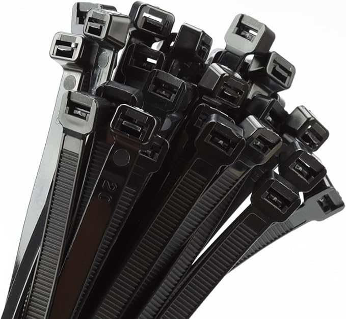 Armpow 18 inch Black Zip Ties Heavy Duty 100 PACK, 220 LBS Ultra Exclusive Strong Plastic Wire Ties, Large Cable Ties Extra Long Tie Wraps, Indoor and Outdoor UV Resistant