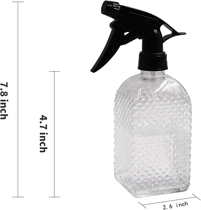 OFFIDIX Glass Plant Mister with Adjustable Nozzle for Indoor Plants and Cleaning