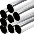 72" HEAVY DUTY Round Closet Rod | 32mm Diameter | Polished Chrome Clothes Pole | 8 Pack