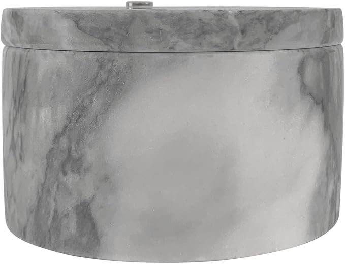 Fox Run White Marble Double Salt Cellar, 4” x 4” x 2.5”