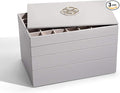 VLANDO Stackable 4-Layer Jewelry Tray - Multipurpose Jewelry Accessories Display Storage and Organizer for Earring Necklace Bracelet Ring, Grey